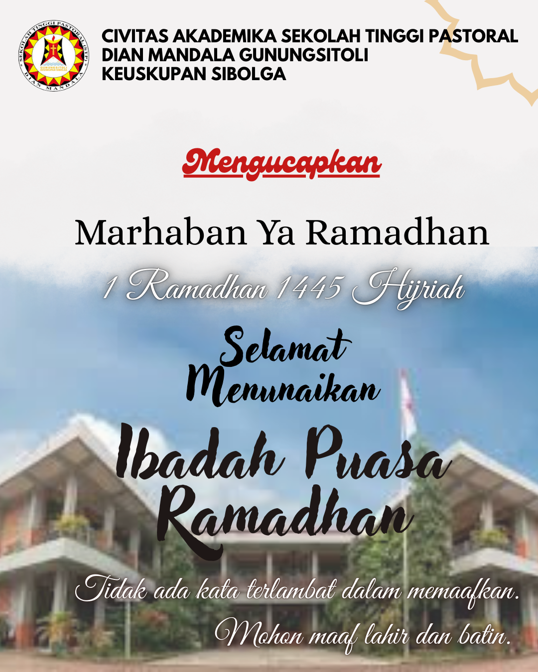 SELAMAT MENUNAIKAN IBADAH PUASA 1 RAMADHAN 1445 HIJRIAH